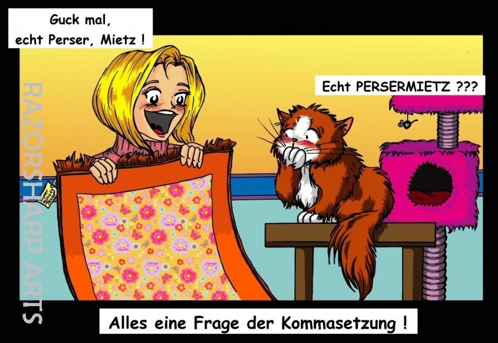Cartoon: Mietzereien und Mietzigkeiten- Kalender 2014 12