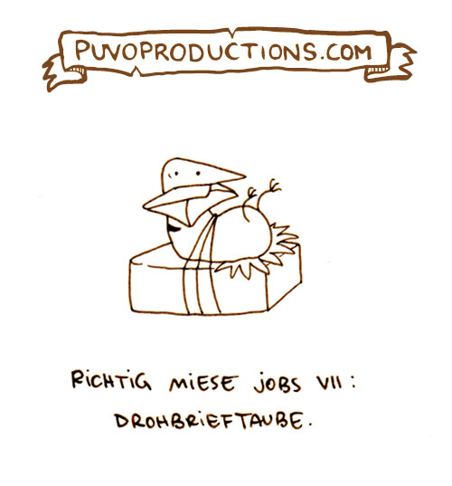 Cartoon: Drohbrieftaube 1