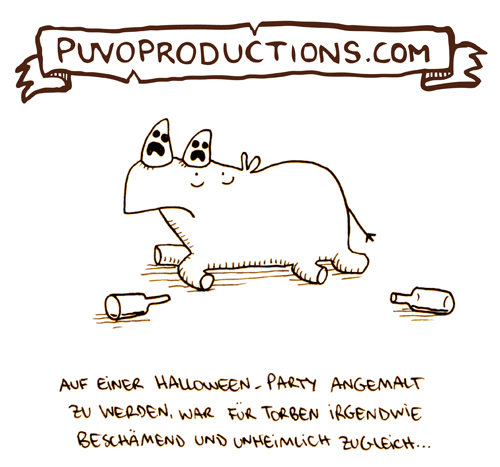 Cartoon: Angemaltwerden auf Halloweenparties 1