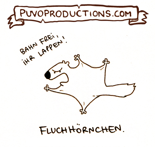 Cartoon: Fluchhörnchen. 1