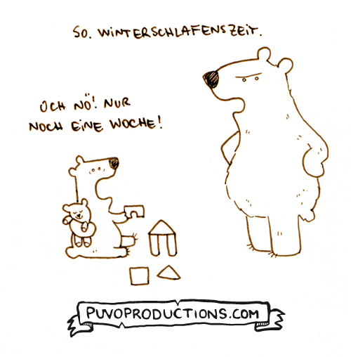 Cartoon: Winterschlafenszeit 1