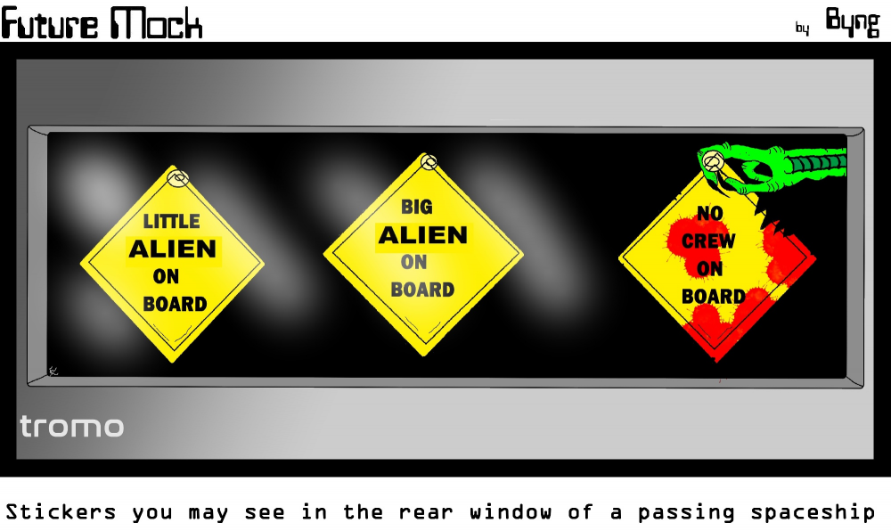 Cartoon: Alien on board 1