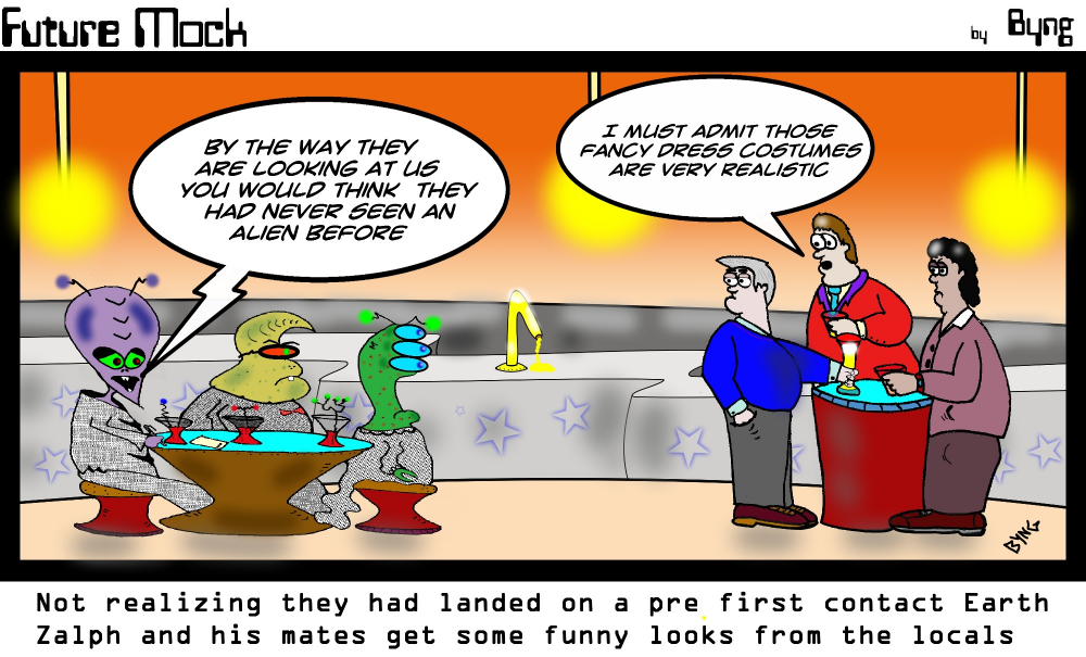 Cartoon: Have you never seen an alien before? 1