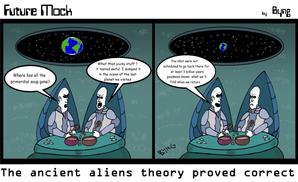 Cartoon: Ancient aliens 1
