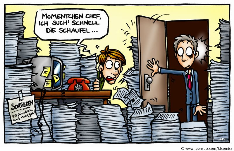 Cartoon: Büroorganisation 1