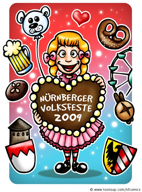 Illustration: Nürnberger Volksfestkrug Entwurf 2009 1