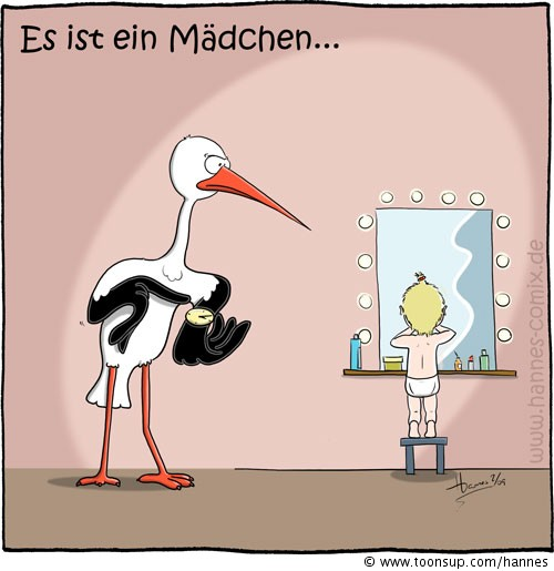 Cartoon: es ist ein Mädchen 1
