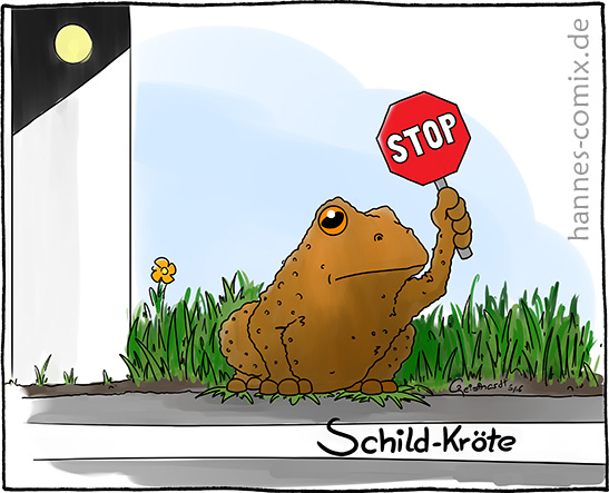 Cartoon: Schild-Kröte 1