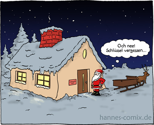 Cartoon: Schlüssel vergessen 1
