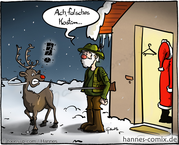 Cartoon: Weihnachtsjäger 1