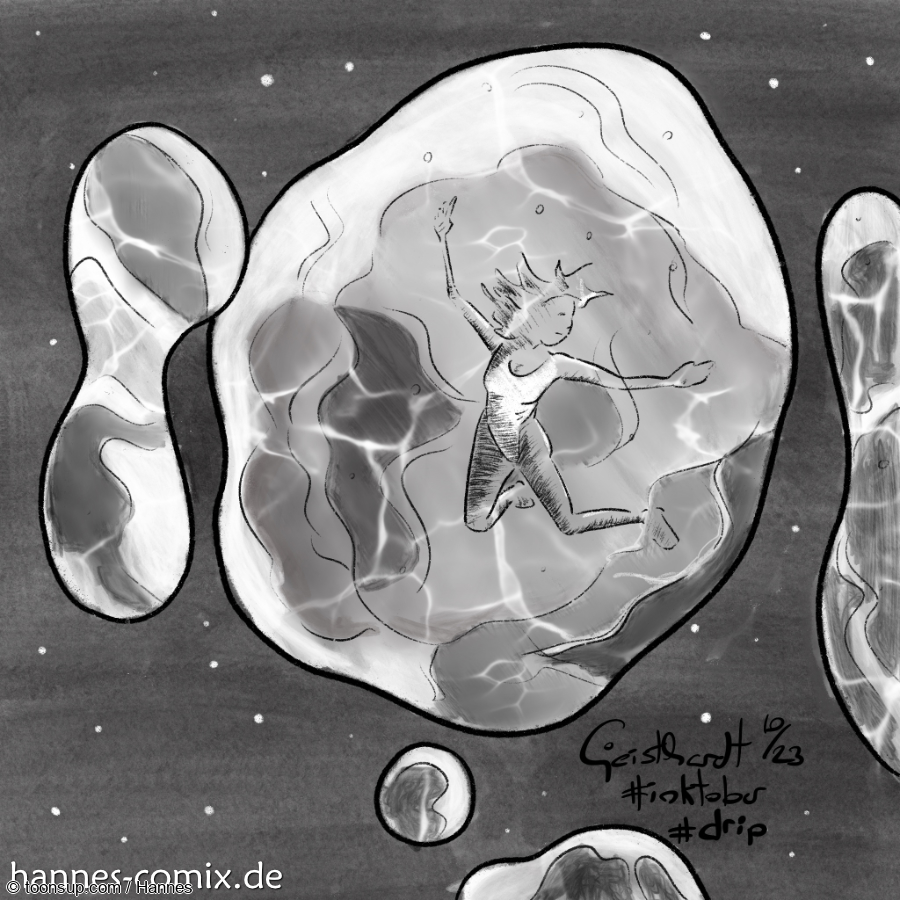 Illustration: Inktober 2023_07 drip 1
