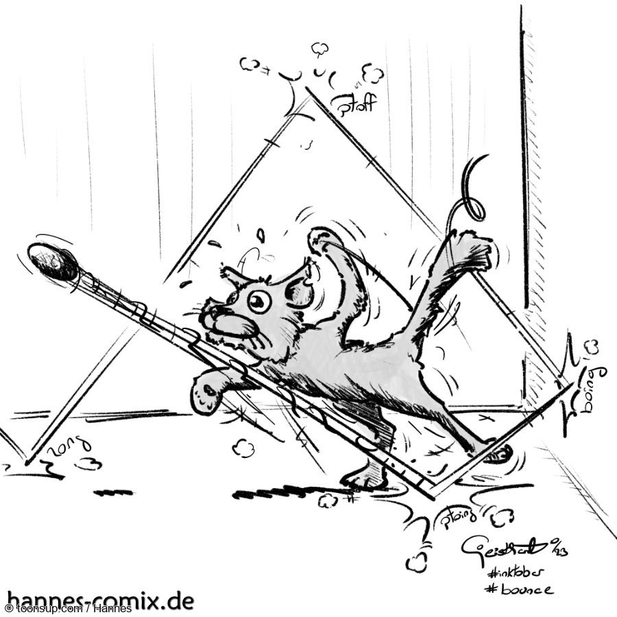 Cartoon: Inktober 2023_09 bounce 1