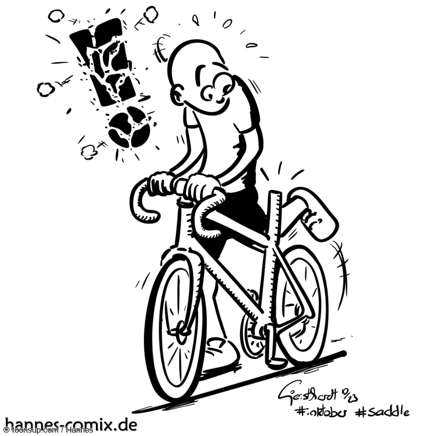 Cartoon: Inktober 2023_18 saddle 1