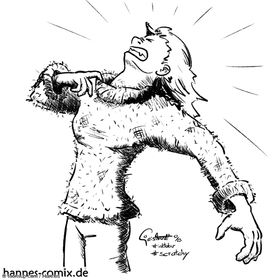 Cartoon: Inktober 2023_22 scratchy 1