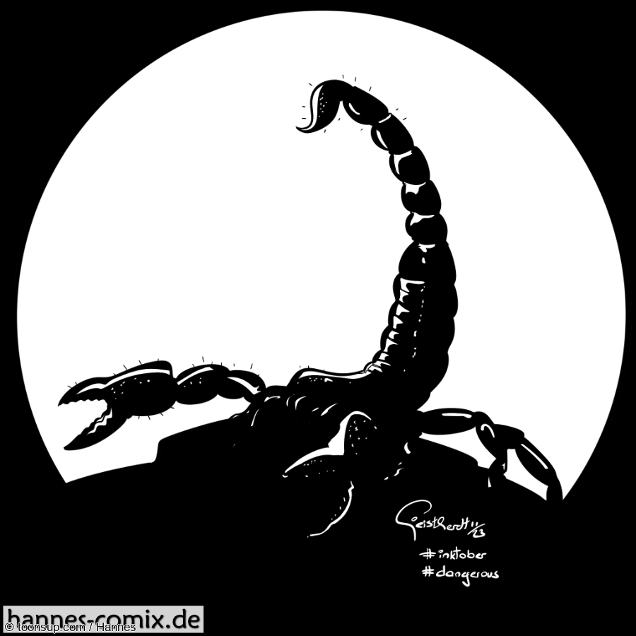 Illustration: Inktober 2023_25 dangerous 1
