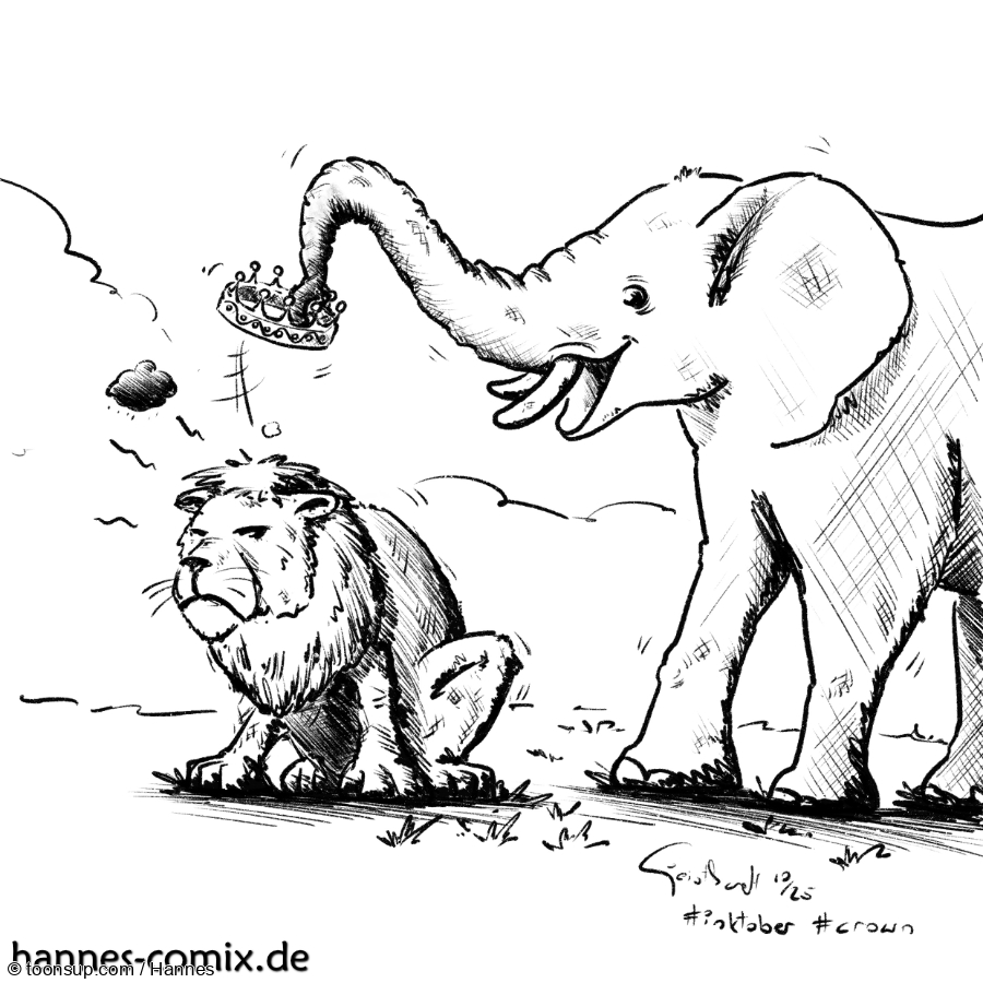 Cartoon: inktober25/03 Krone 1
