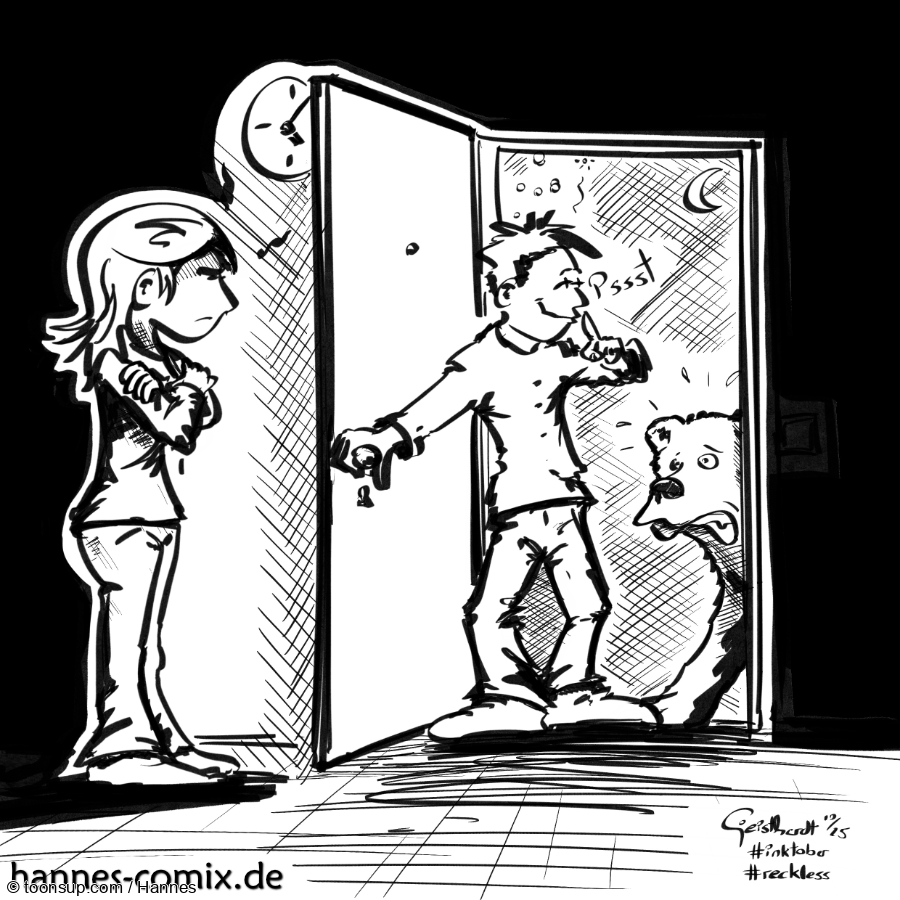 Cartoon: inktober25/08 reckless 1