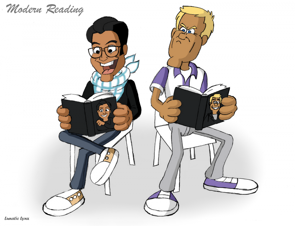 Cartoon: Modern Reading 1