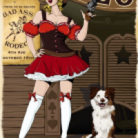 Cowgirl Pin up for my Postcard series