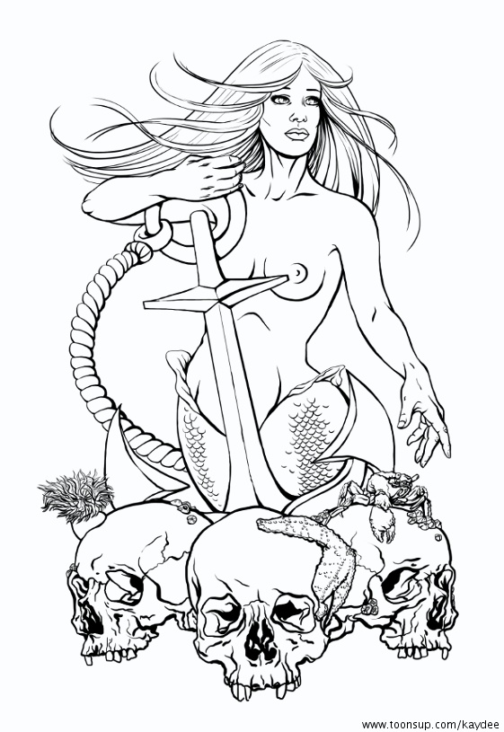 Illustration: Mans ruin - The Mermaid 1