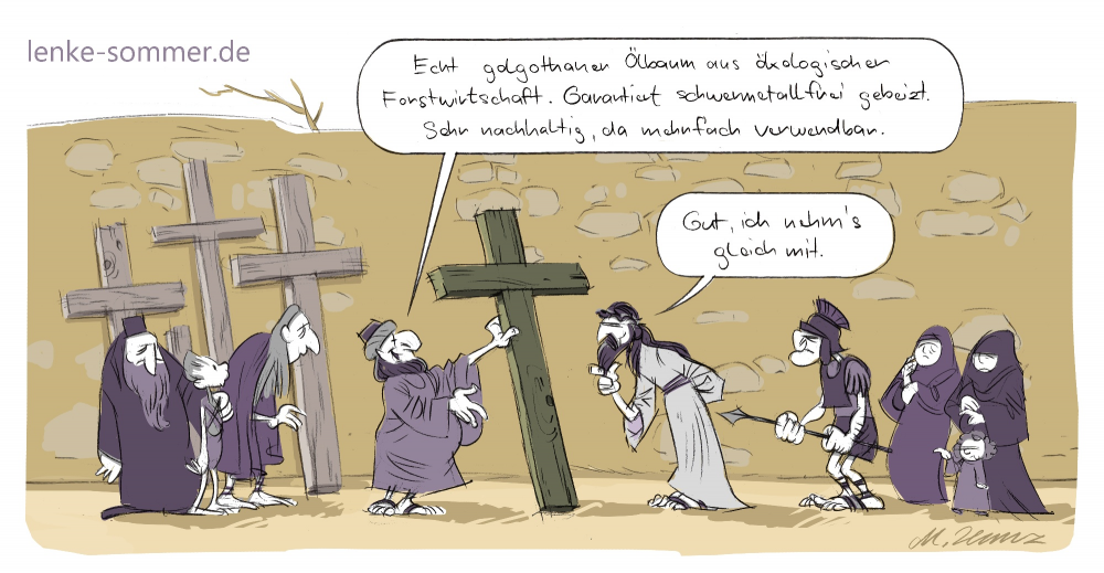 Cartoon: es ist schon ein Kreuz 1