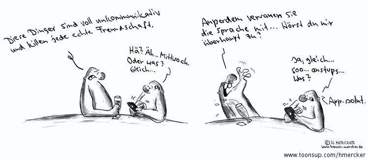 Cartoon: Tagträumer Nr. 33 - Gespräch 1