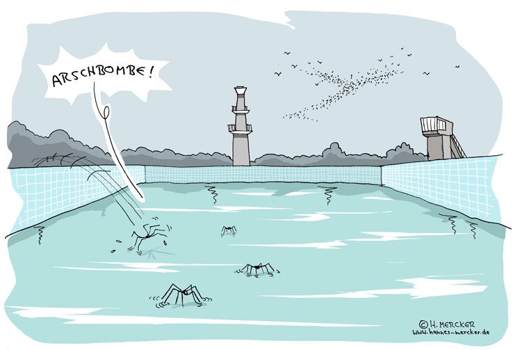 Cartoon: Tiefer Fall 1
