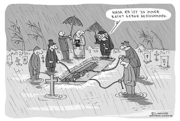 Cartoon: Schwimmen 1