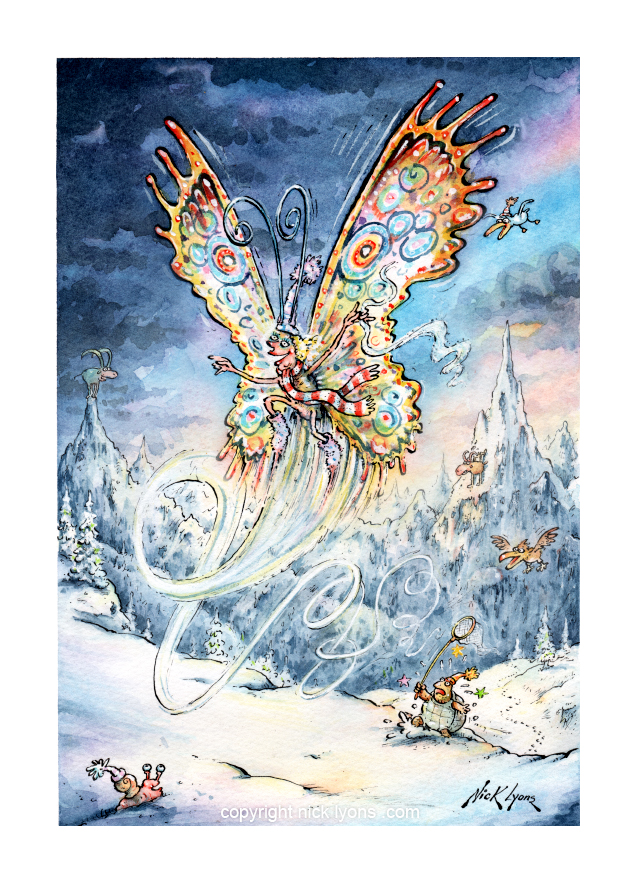Cartoon: Butterfly & Tortoise 1