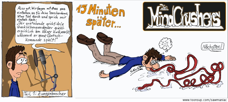 Cartoon: Teil 1: Zungenbrecher 1