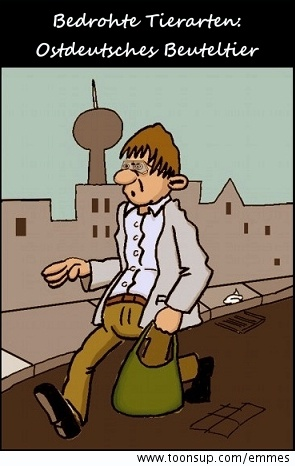 Cartoon: Aussterbende Tierarten in Berlin 1