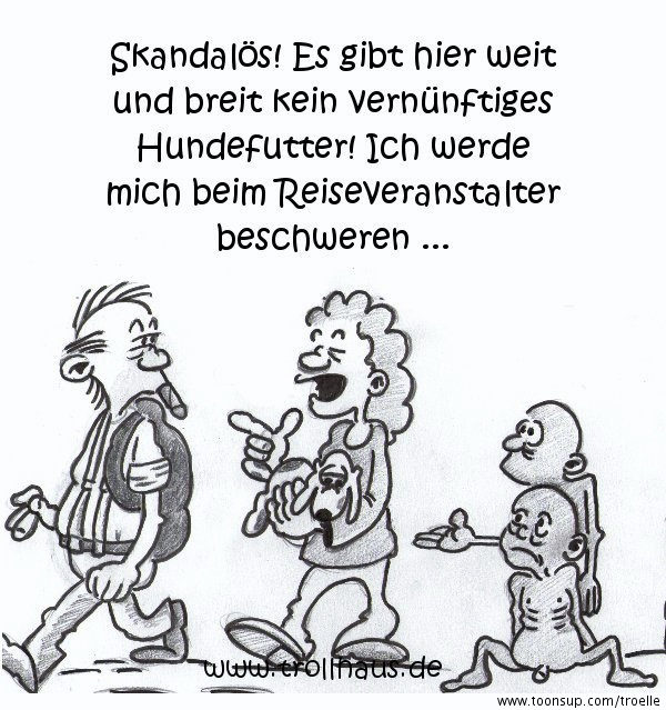 Cartoon: Tourismus vs. dritte Welt 1