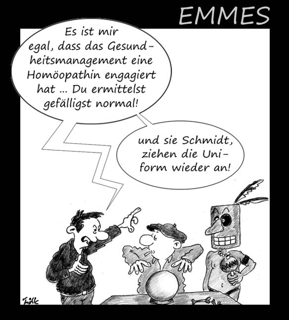 Cartoon: Esotherische Ermittlungsmethoden 1