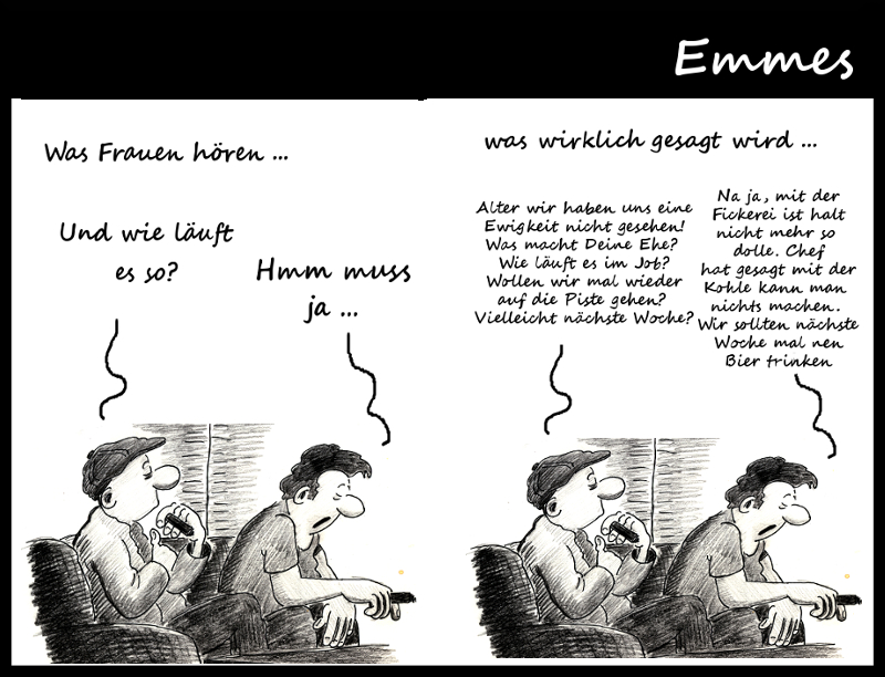Cartoon: Geheime Männersprache 1