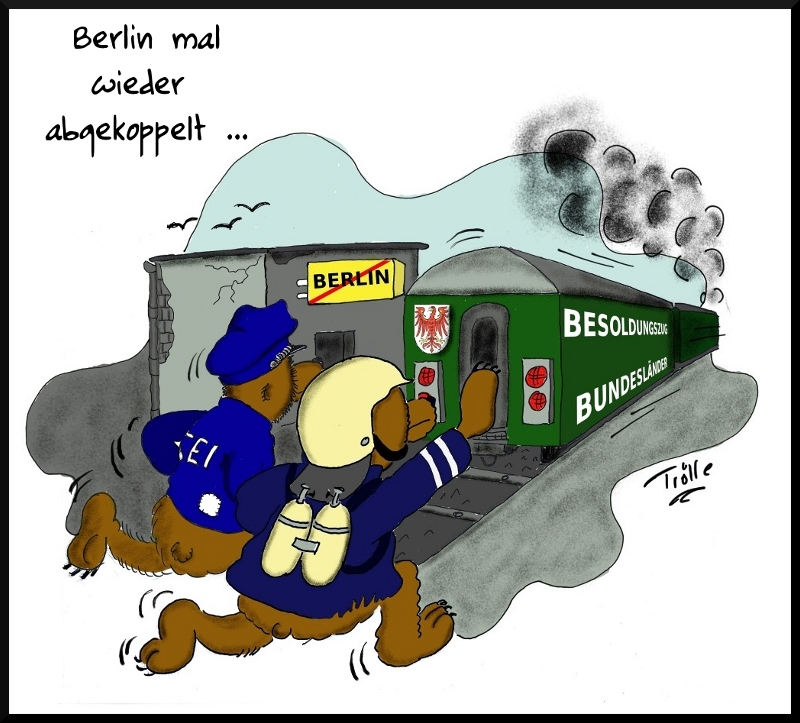 Caricature: Beamtenbesoldung 1