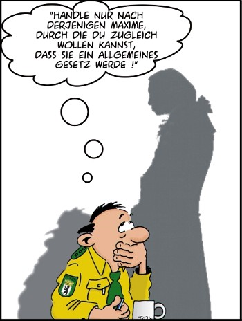 Cartoon: Kant vs. Polizei 1