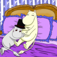 Mumin Papa und schwangere Mumin Mama