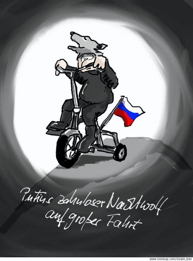 Cartoon: Nachtwolf 1