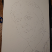 Lex Barker - Acrylportrait