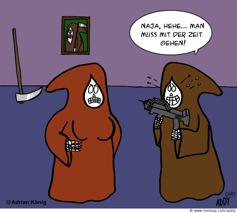 Cartoon: Man muss mit der Zeit gehen! 1