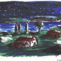 Toskana bei Nacht