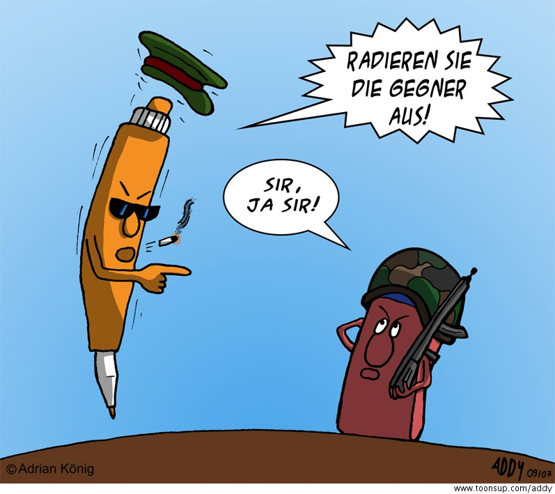 Cartoon: Art Attack: Ausradieren 1