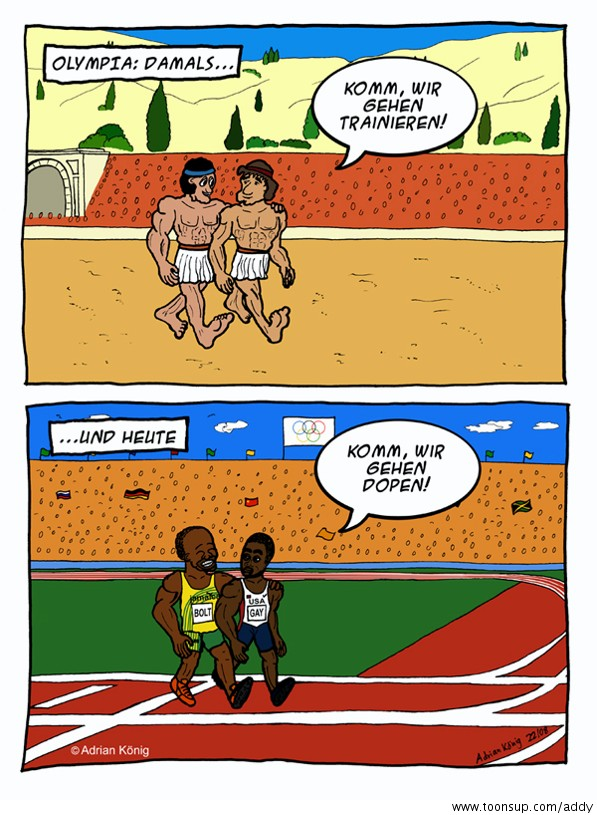 Cartoon: Olympia im Wandel der Zeit 1