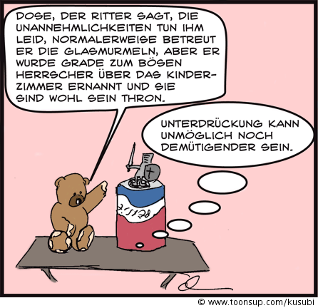 Cartoon: Teddy und Dose 10