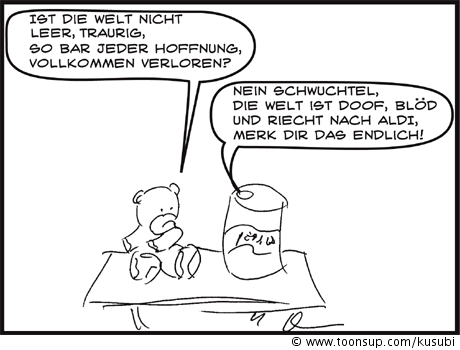 Cartoon: Teddy und Dose 11