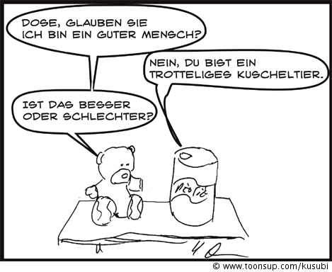 Cartoon: Teddy und Dose 12
