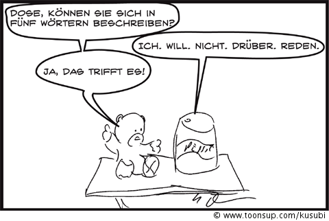 Cartoon: Teddy und Dose 13