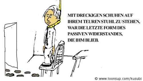 Cartoon: Passiver Widerstand 1