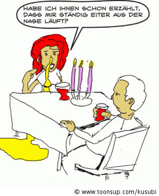 Cartoon: First Date: Gesprächsthemen 1