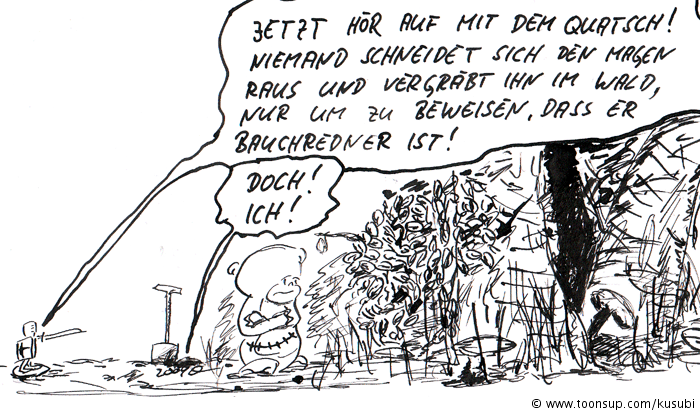 Cartoon: teddy und dose 1